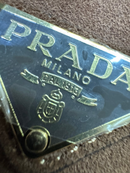PRADA 半月包 麂皮棕色