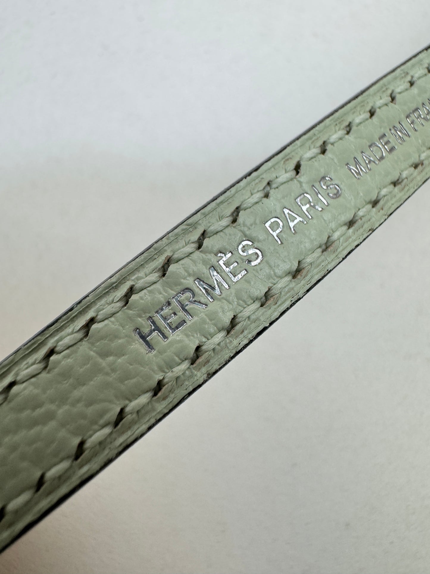 HERMES Mini Bolide 氣泡綠 山羊皮 銀扣 Mysore Vert Fizz PHW