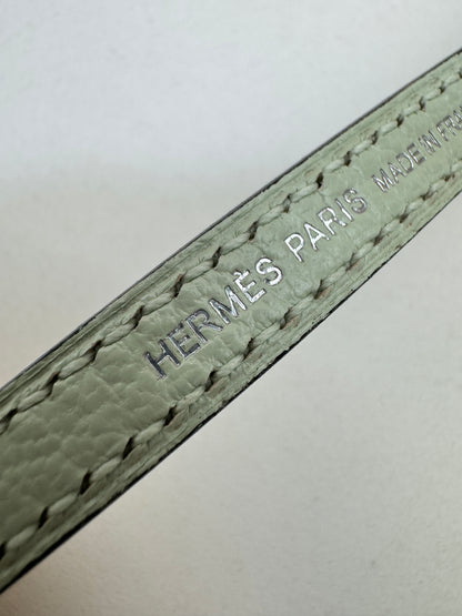 HERMES Mini Bolide 氣泡綠 山羊皮 銀扣 Mysore Vert Fizz PHW