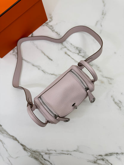HERMES Mini Lindy 夢幻紫銀扣