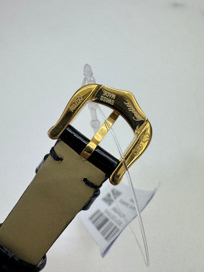 CARTIER Baignoire 亮面皺褶牛皮錶帶