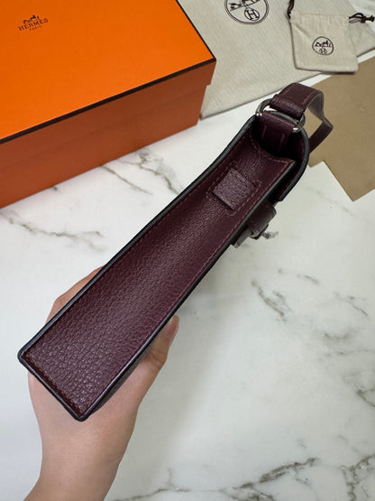 HERMES Kelly Elan 山羊皮 愛馬仕紅 Rough H PHW
