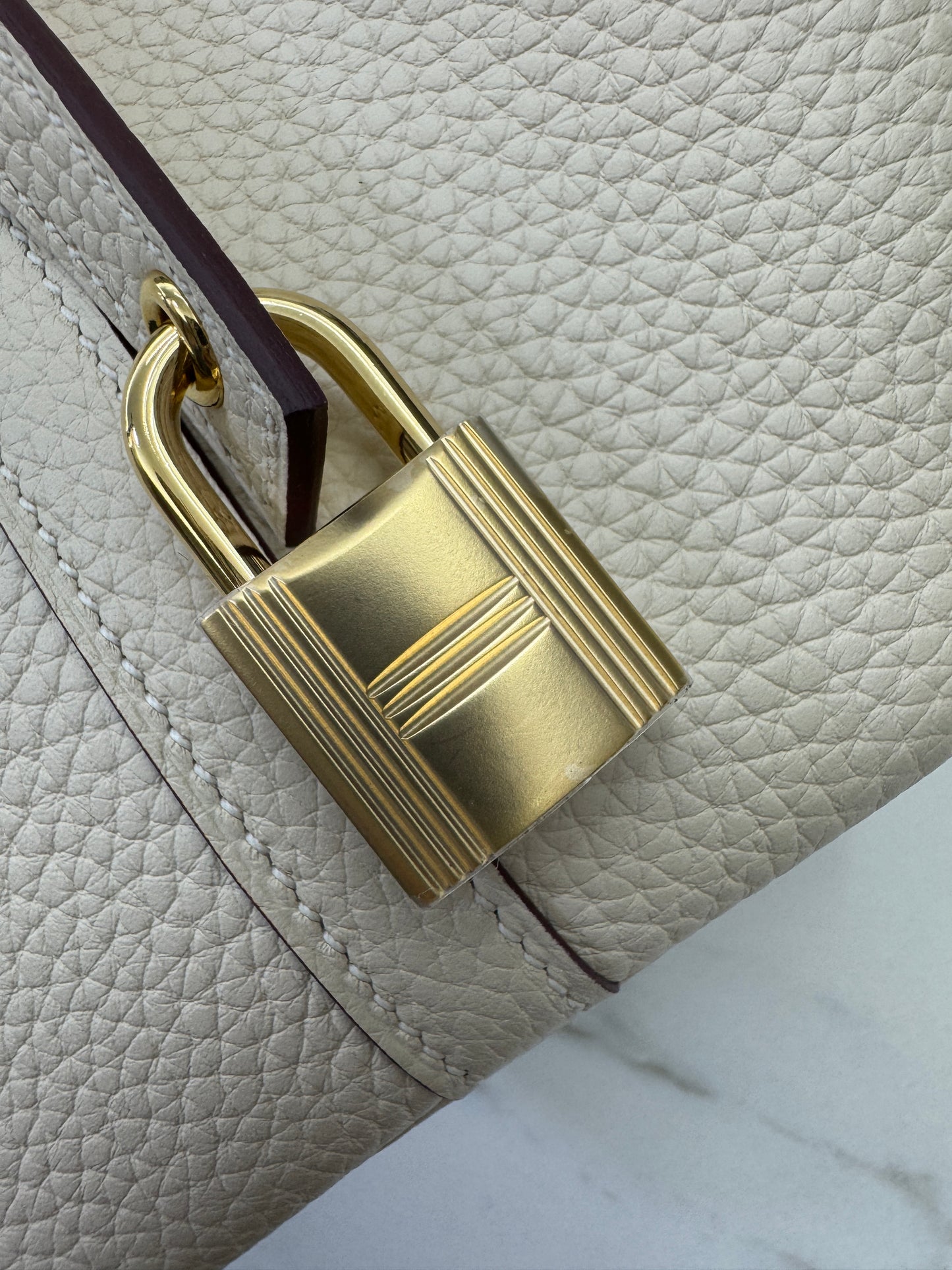 HERMES Picotin Lock 18 奶油白金扣 Nata GHW