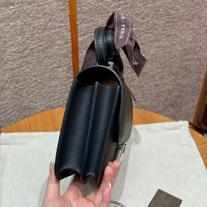 HERMES Mini Constance 鏡子款 黑銀 Epsom