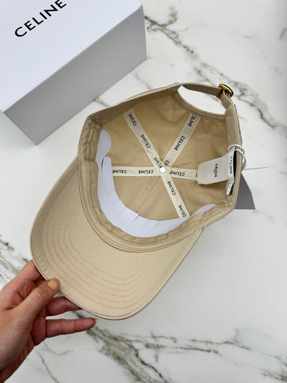 CELINE 凱旋門棒球帽 香草淺杏色