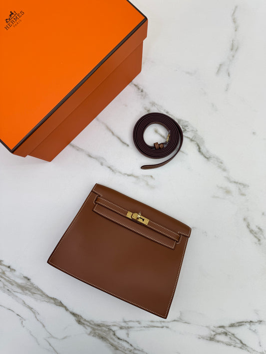 HERMES Kelly Danse 金棕色金扣 Swift Gold GHW
