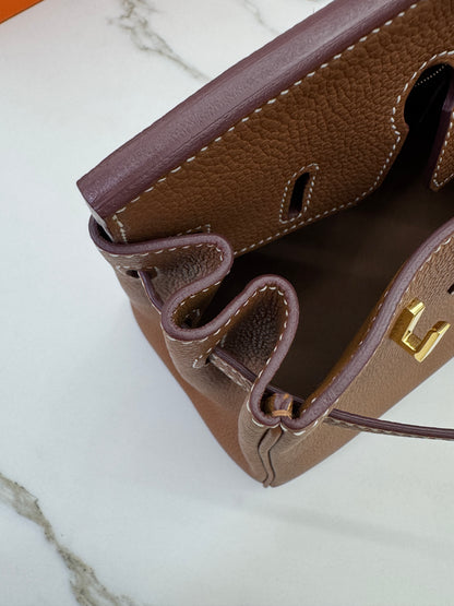 HERMES Birkin 25 金棕色金扣 Togo Gold GHW