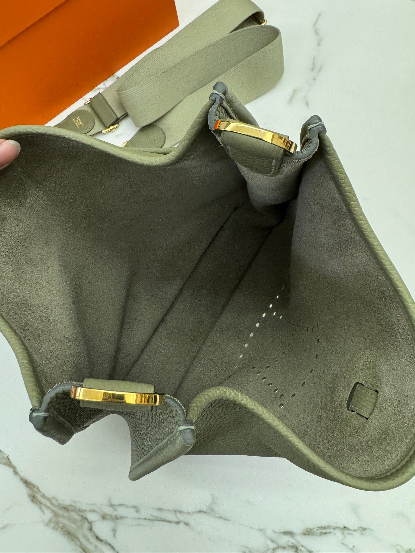 HERMES Evelyne 33 鼠尾草綠金扣 Q1 Sauge GHW
