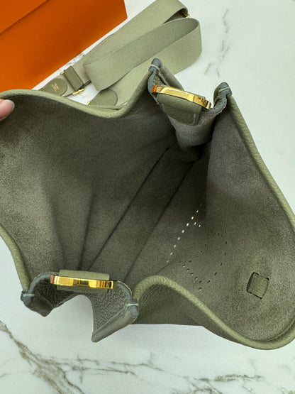 HERMES Evelyne 33 鼠尾草綠金扣 Q1 Sauge GHW