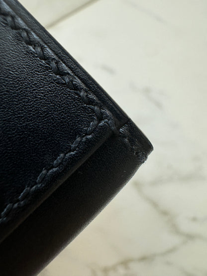 HERMES Mini Kelly I 黑金 Box皮 Kelly Pochette