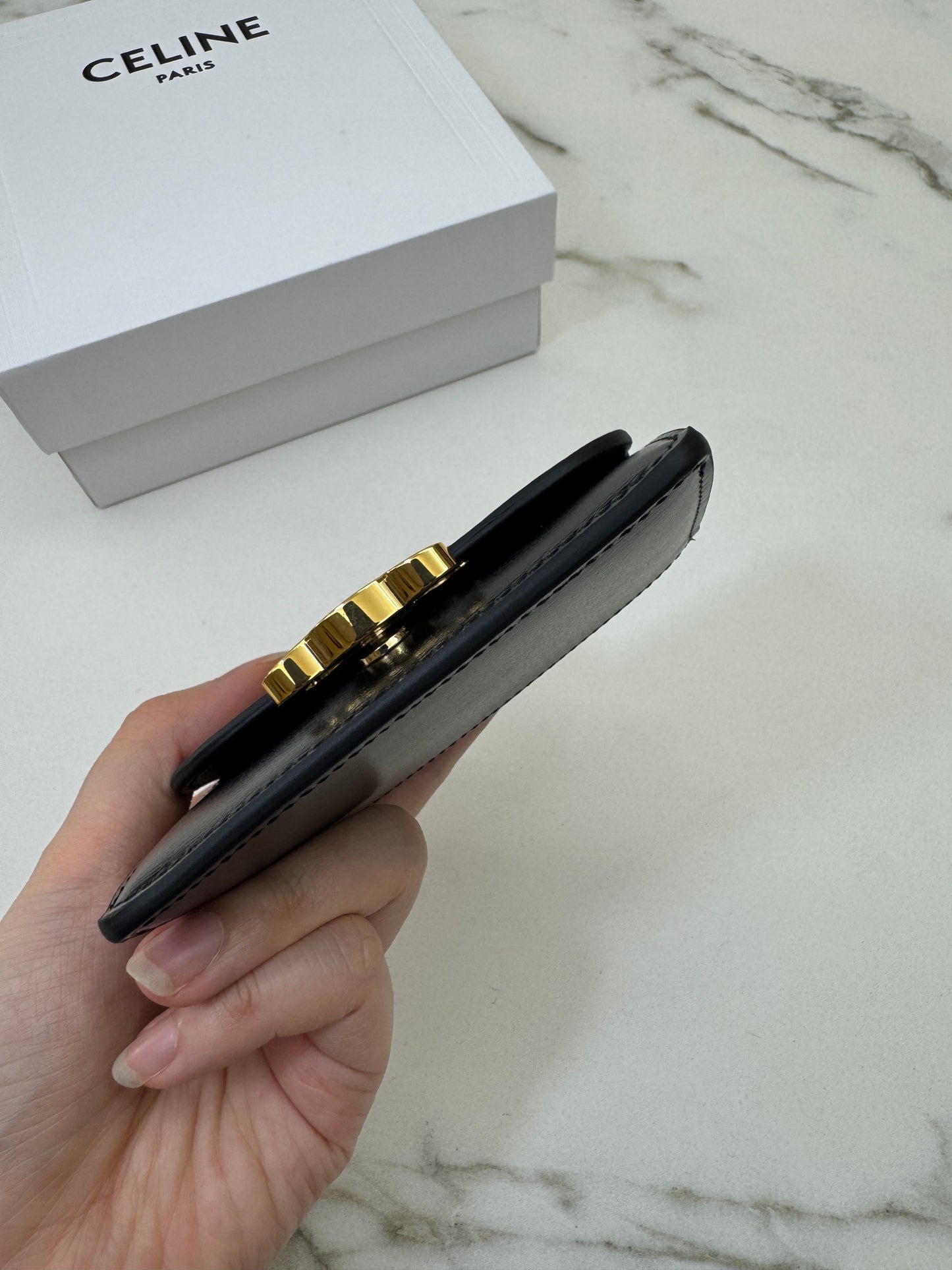 CELINE 凱旋門卡包 Box皮