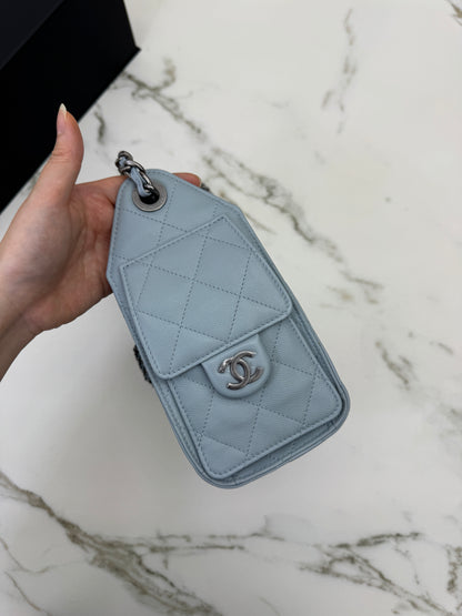 CHANEL Mini 25 Bag 霧霾藍銀扣
