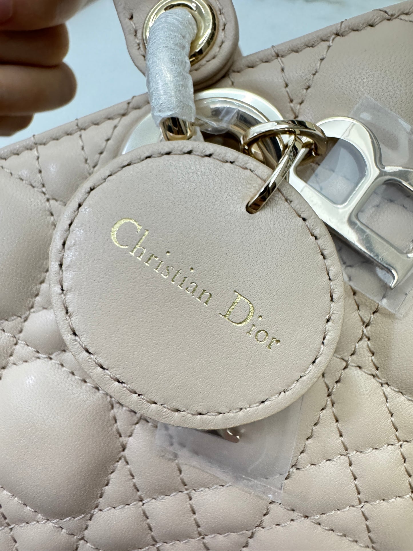 DIOR D-Joy Small 胭脂米 Powder Beige￼