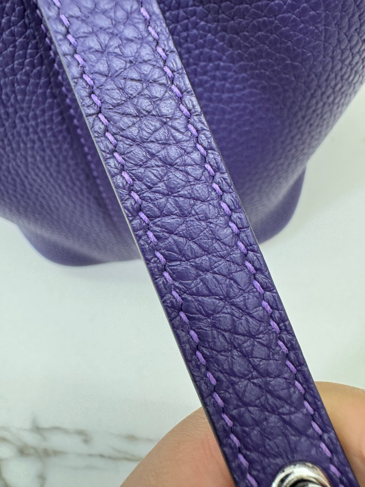 HERMES Picotin Lock 18 X3絳紫色銀扣 TC