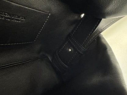 BV Intrecciato Mini Bag with Flap Black