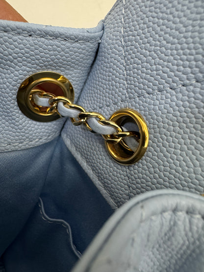 CHANEL Mini 25Bag 26A Baby Blue 亮金扣
