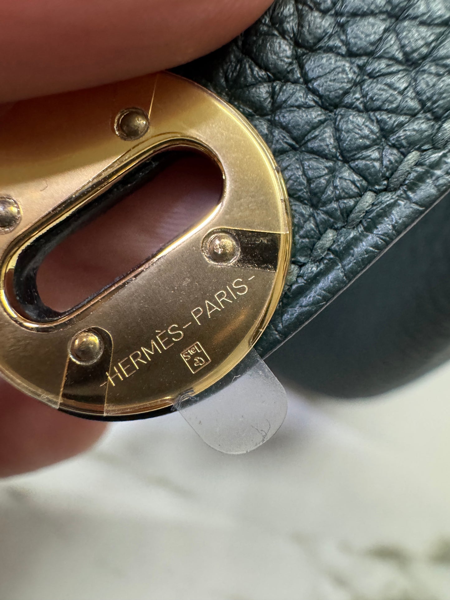 HERMES Mini Lindy II 深綠色 金扣 67 Vert Fonce TC GHW