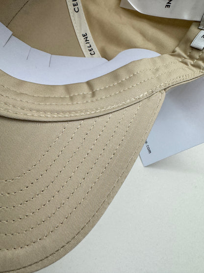 CELINE 凱旋門棒球帽 香草淺杏色