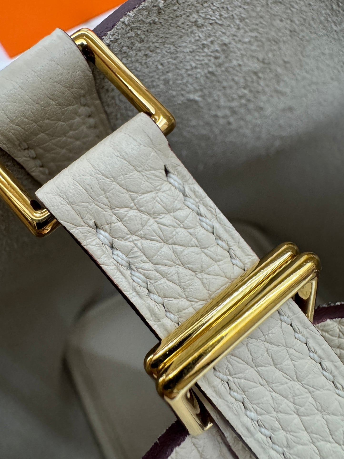 HERMES Picotin Lock 18 奶油白金扣 Nata GHW