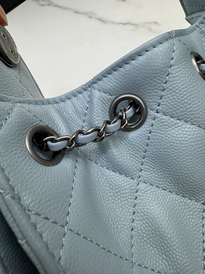 CHANEL Mini 25 Bag 霧霾藍銀扣