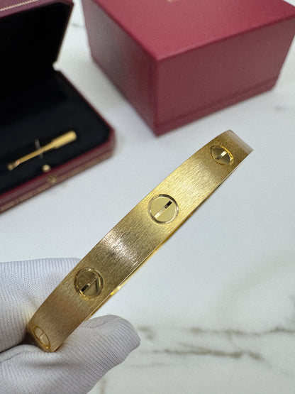 CARTIER Love Bracelet Brushed Gold Color