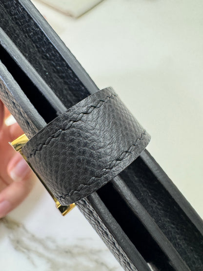 HERMES Bearn Wallet Black Epsom GHW