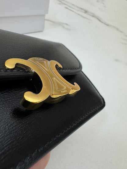 CELINE 凱旋門卡包 Box皮