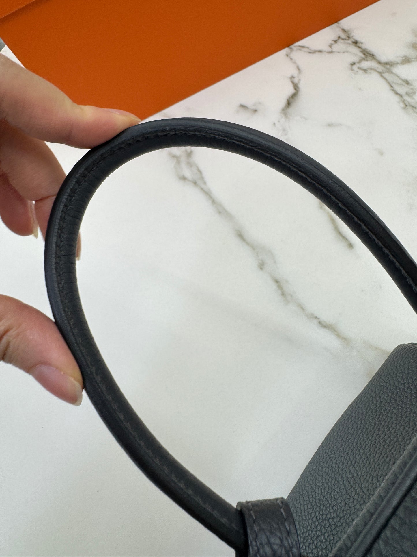 HERMES Lindy 26 石板灰銀扣 85 Ardoise TC PHW