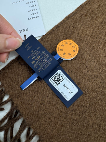 LV Reykjavik Scarf Marron Fonce 100% Cashmere