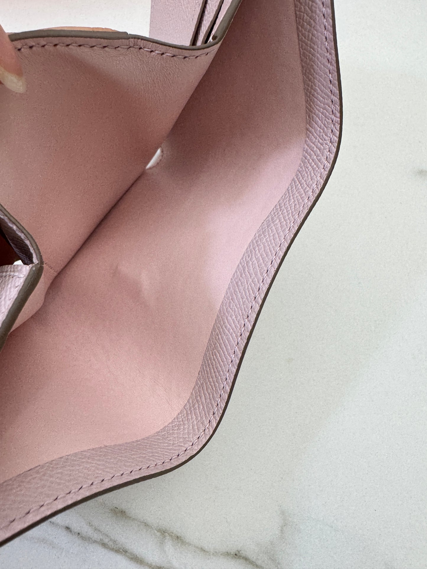 HERMES Bearn Wallet 三摺錢包 夢幻紫銀扣 Epsom Mauve Pale PHW