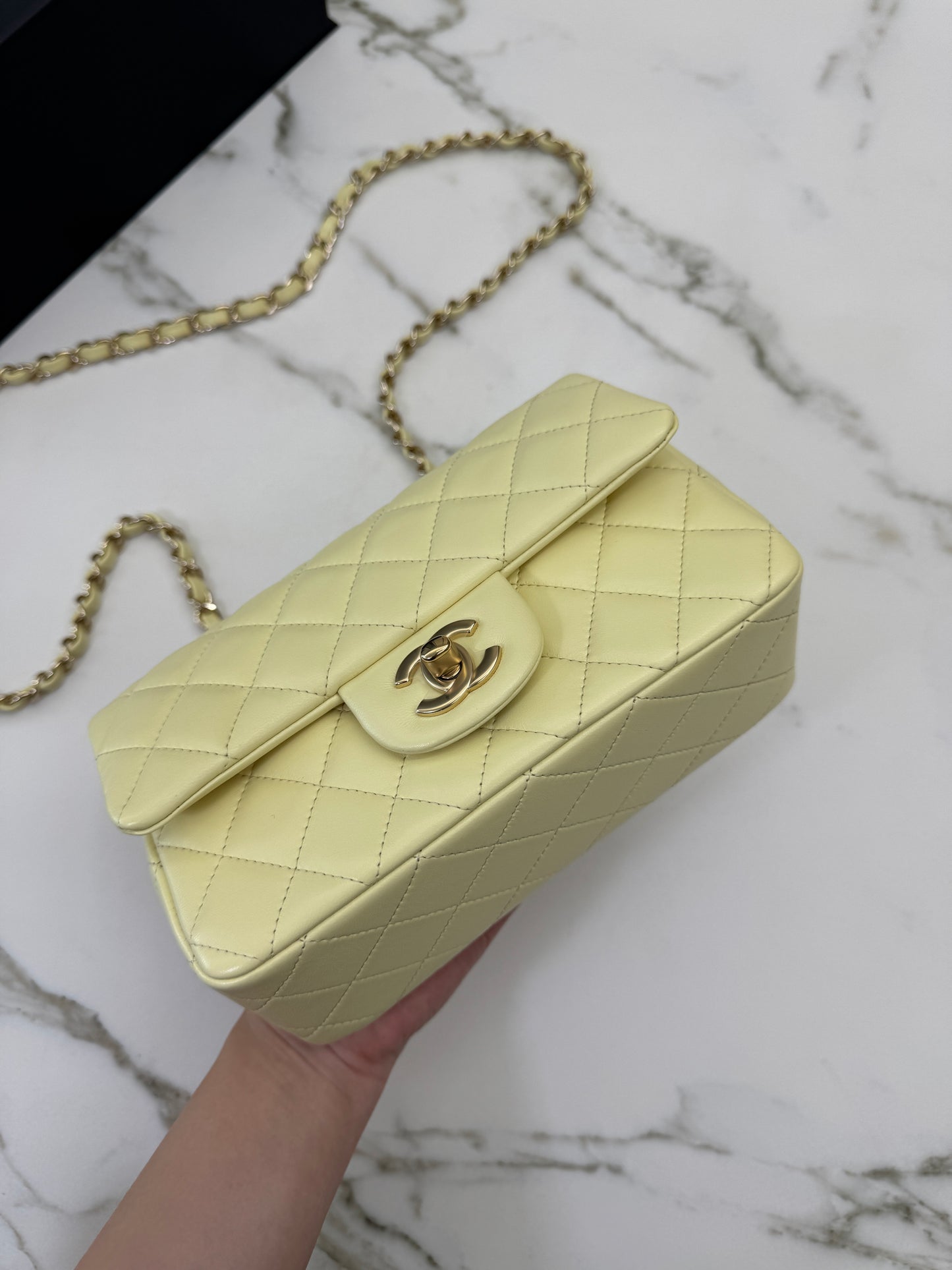 CHANEL Mini CF20 25S小雞黃 Lambskin