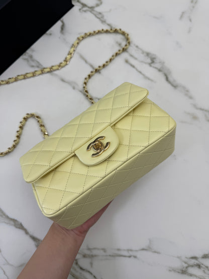 CHANEL Mini CF20 25S小雞黃 Lambskin