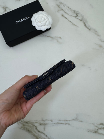 CHANEL 26P牛仔CF卡包 Flap Cardholder