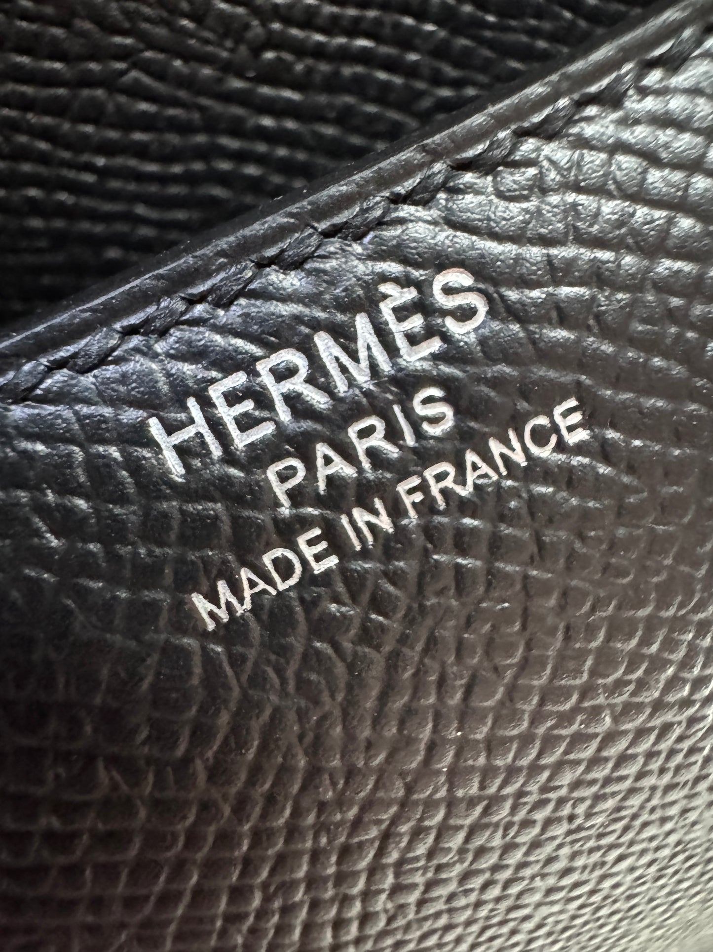 HERMES Mini Constance 新版 附鏡子 黑銀 Epsom PHW