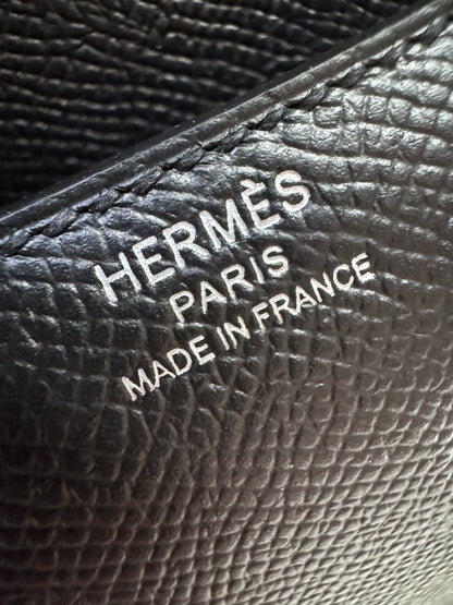 HERMES Mini Constance 新版 附鏡子 黑銀 Epsom PHW