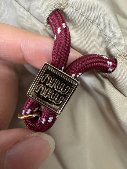 MIU MIU 淺卡其色短款風衣