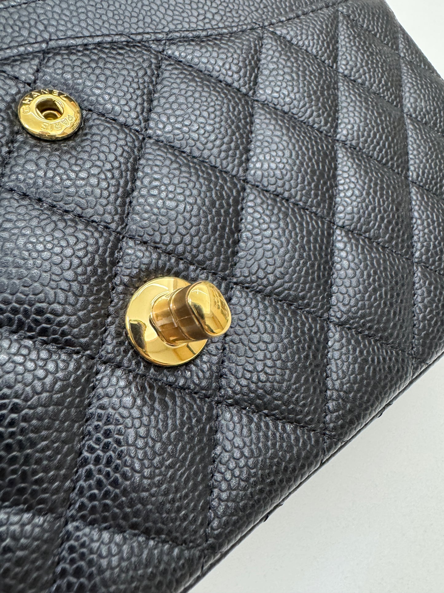 CHANEL CF25 Medium 黑金牛 Black Calfskin GHW