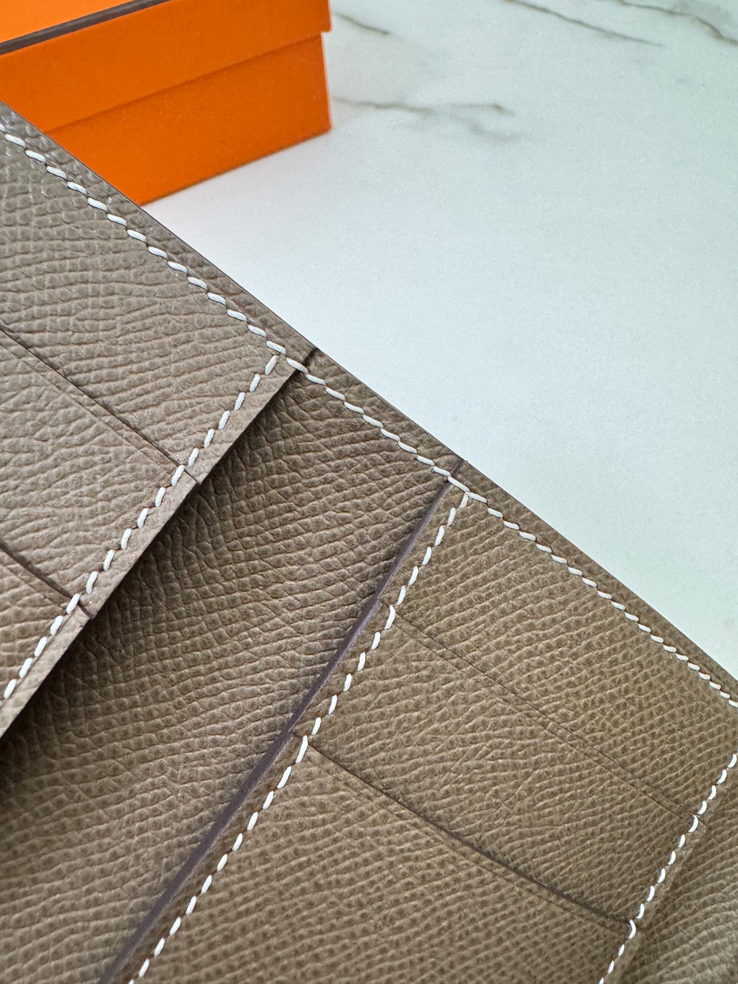 HERMES Bearn Wallet 三摺錢包 大象灰銀扣