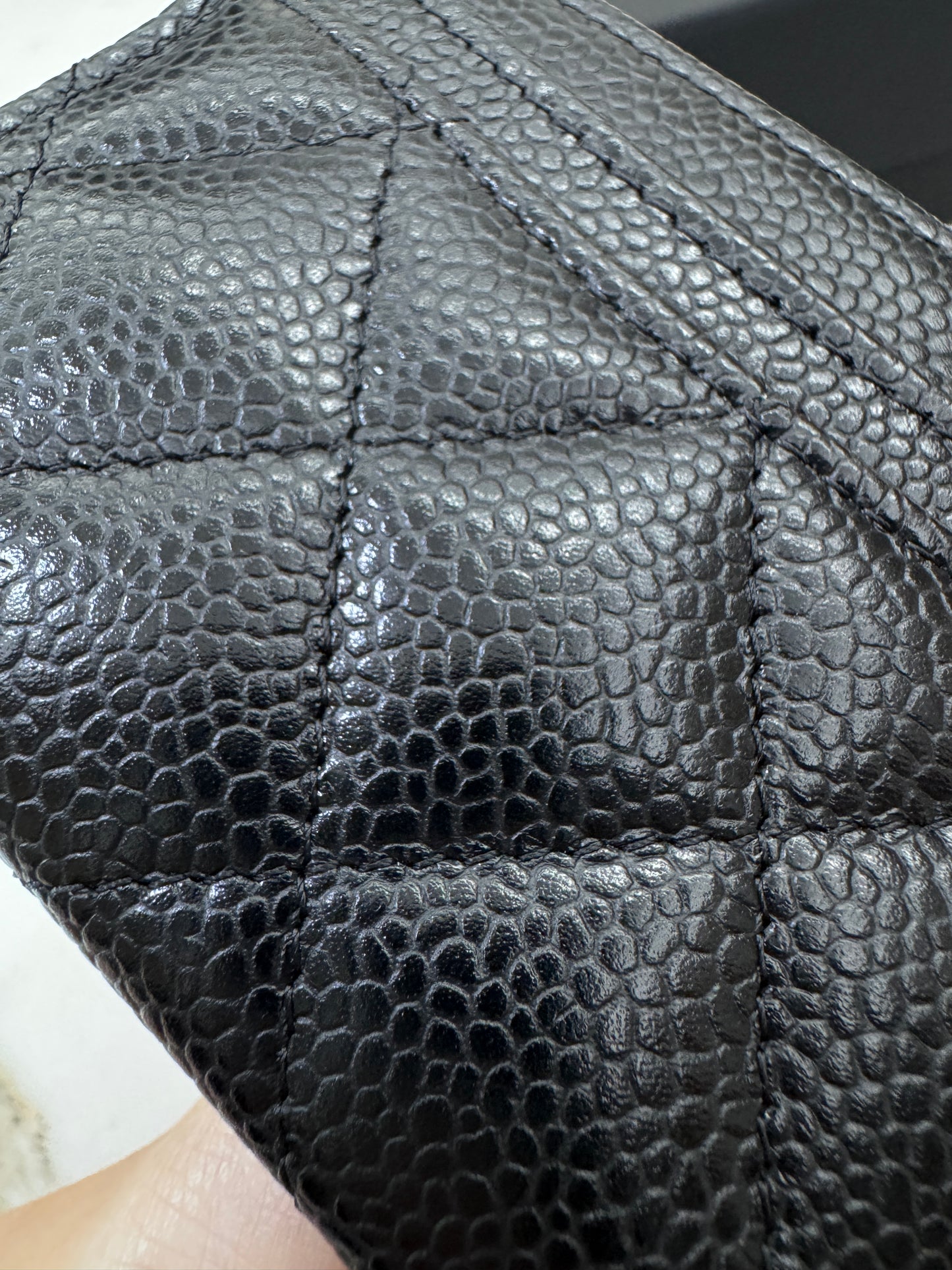 CHANEL 黑銀牛 Cardholder
