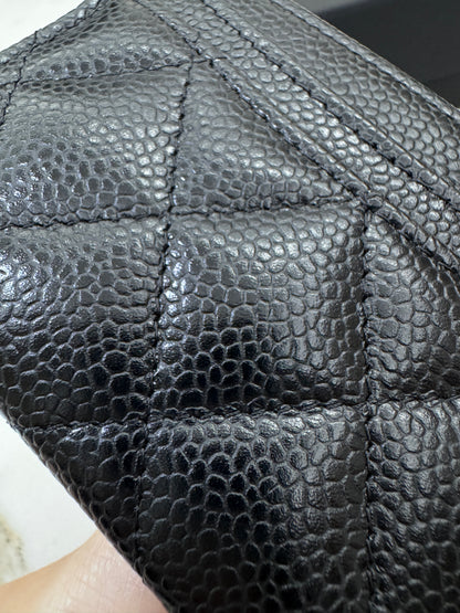 CHANEL 黑銀牛 Cardholder