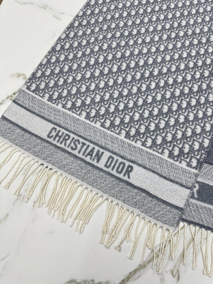 DIOR Oblique Scarf Grey 200x48cm