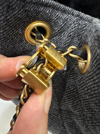 CHANEL Mini 25 Bag 黑牛仔26C