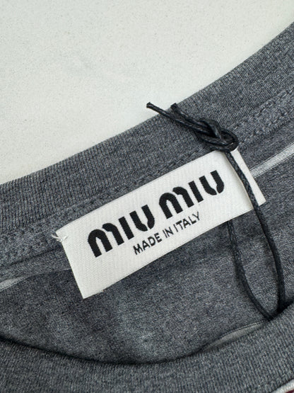 MIU MIU 長袖條紋T恤