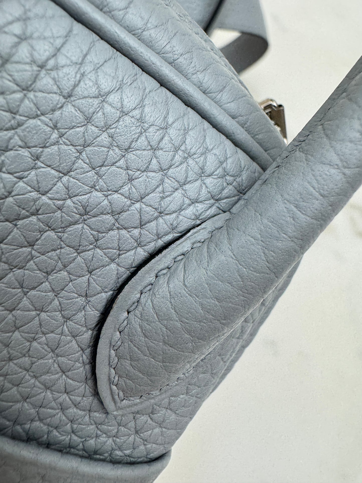 HERMES Mini Lindy II 木偶灰銀扣 TC Gris Platin PHW