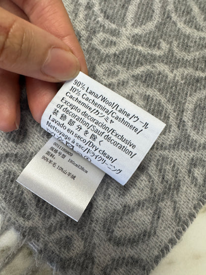 LOEWE Scarf 淺灰 3D Logo 180cm