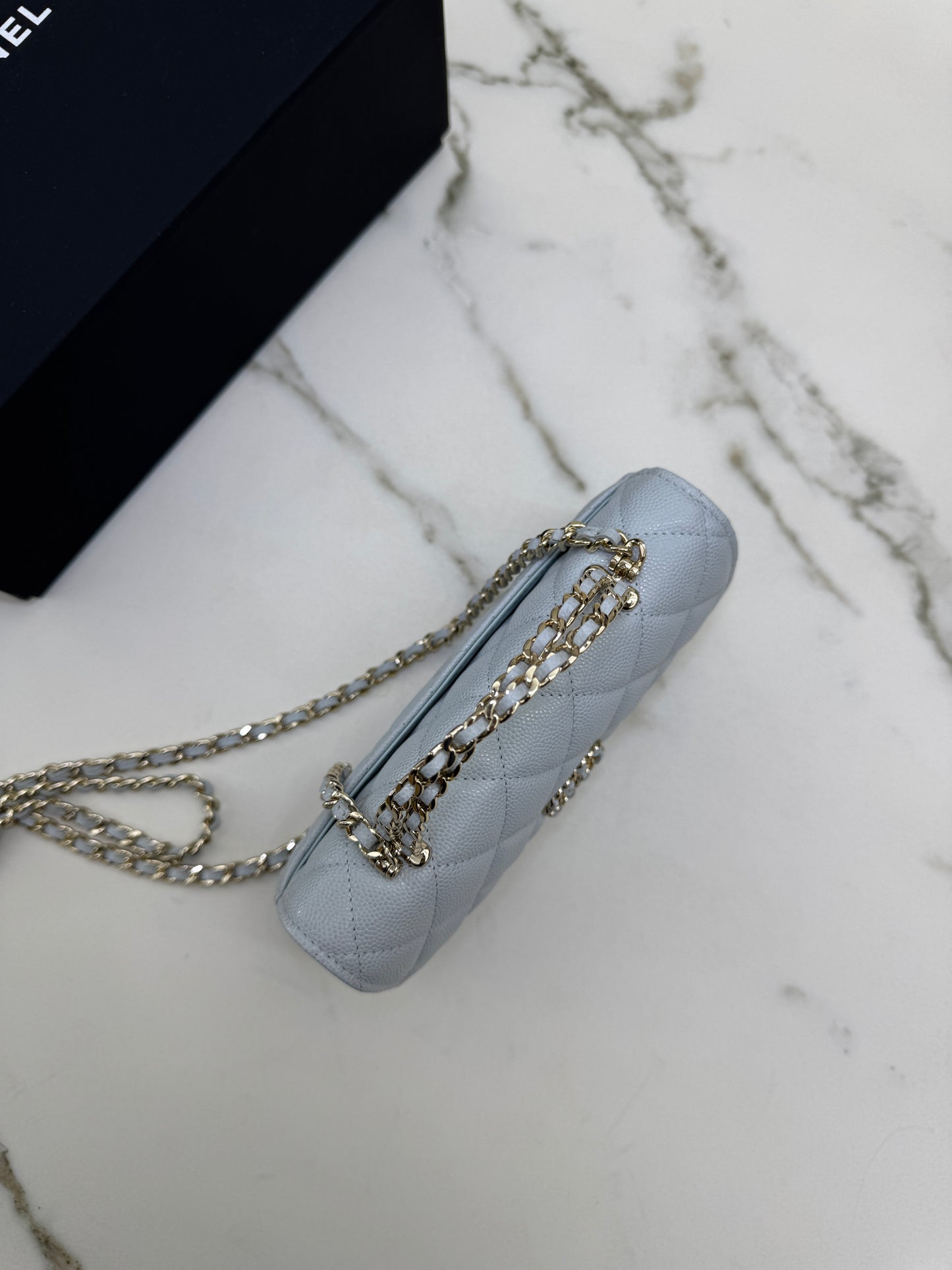 CHANEL 25S Kelly 手機包 Baby Blue