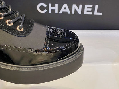 CHANEL 馬丁靴 漆皮鞋頭 楊冪同款