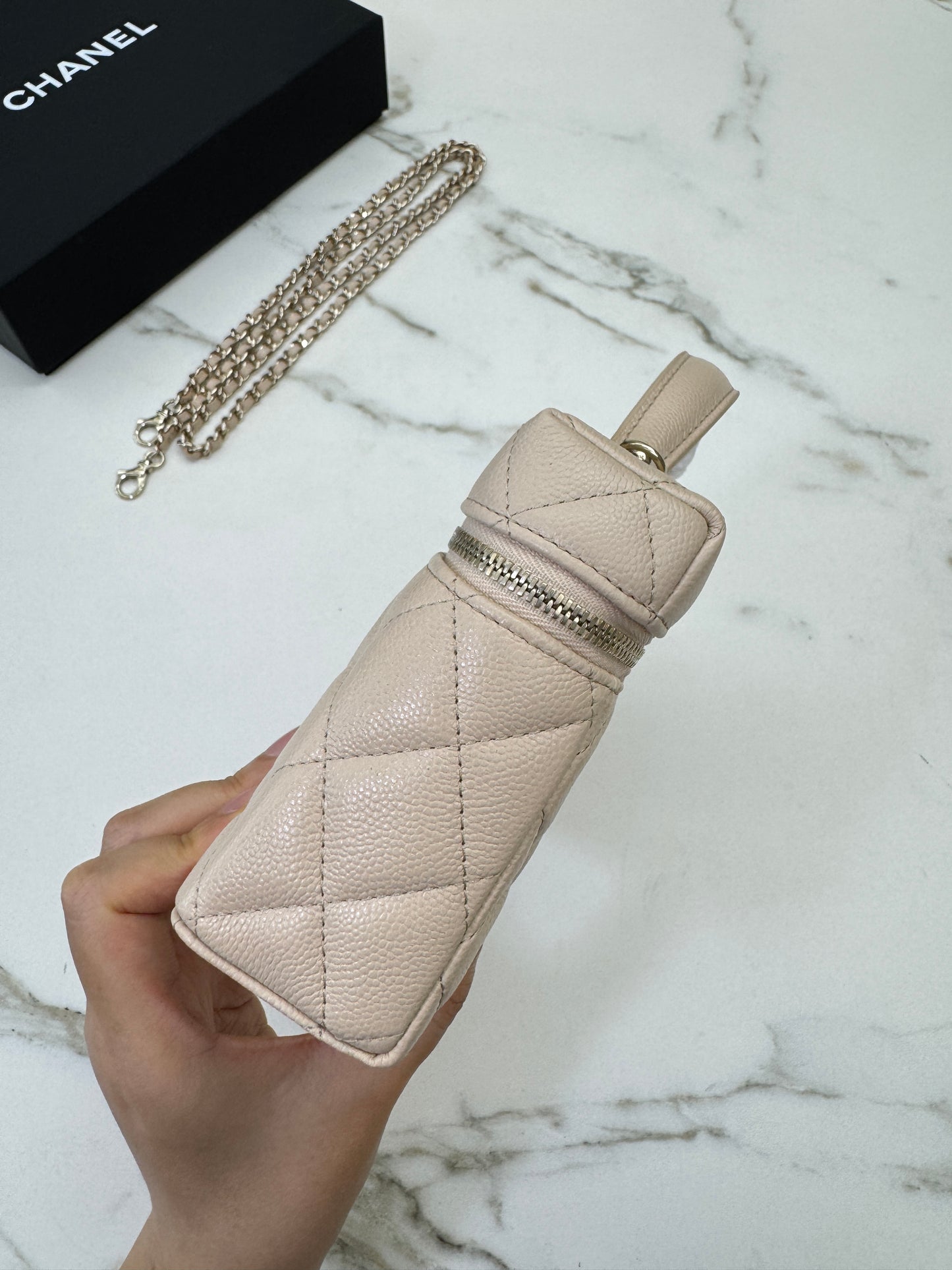 CHANEL LP盒子包 淺杏色