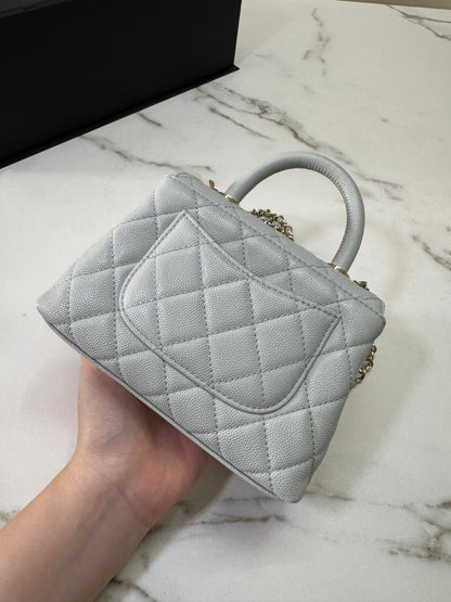 CHANEL 超Mini Coco Handle 24K 灰藍色
