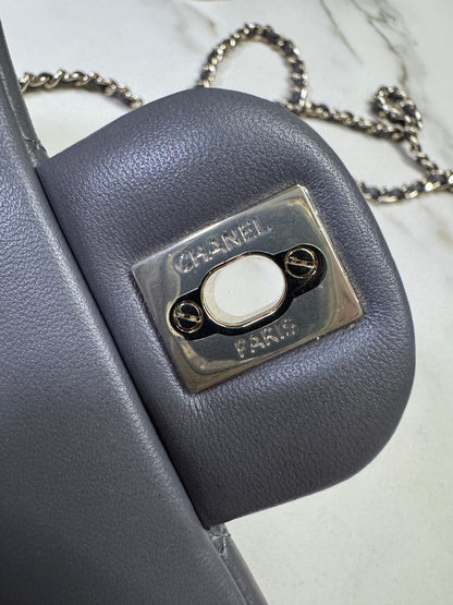 CHANEL 23K Mini CF with Top Handle 手柄CF 深灰色羊皮